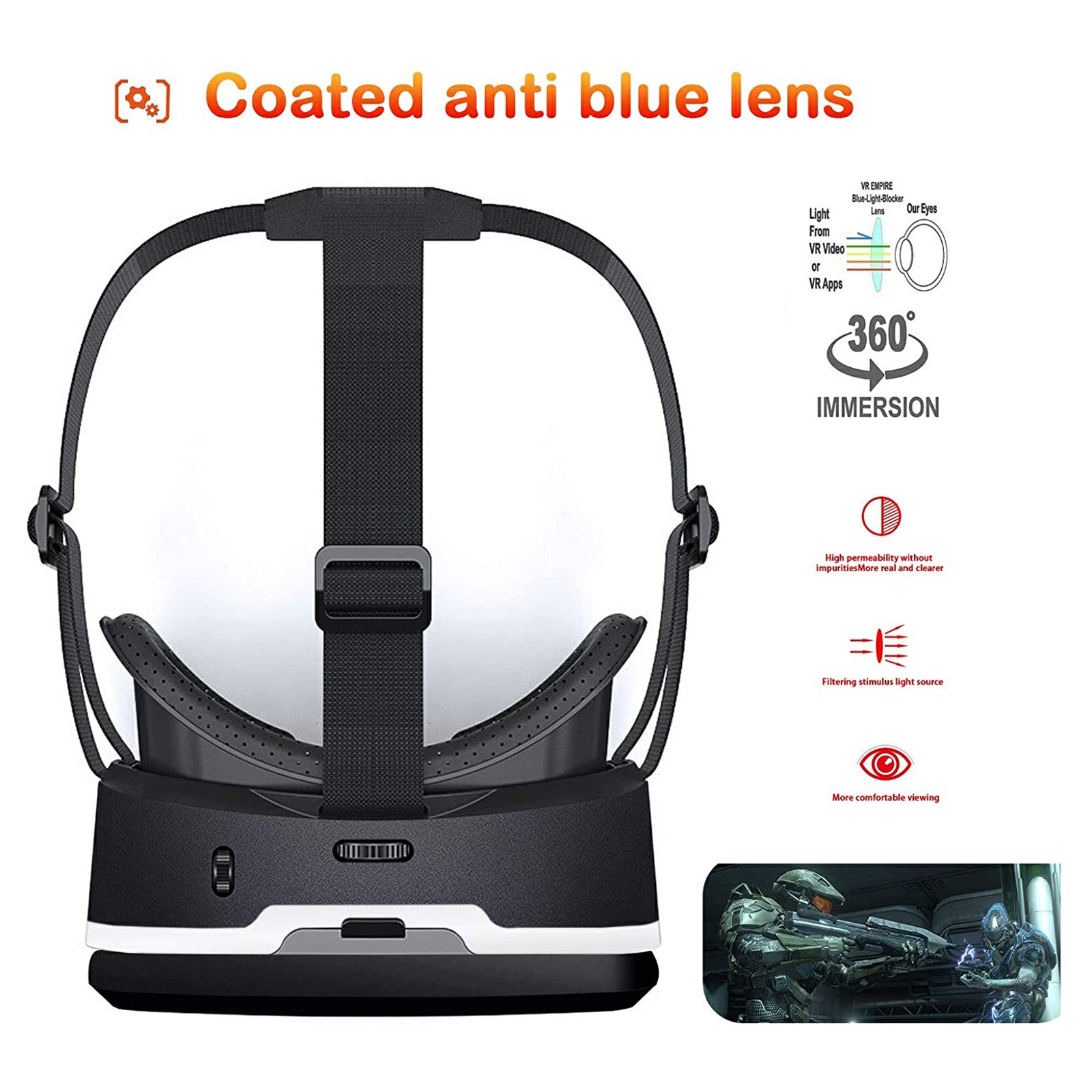 Lunettes 3d de réalité virtuelle 360 films, pour Smartphone, casque Vr avec contrôleur