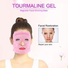 Masque visage-lifting Massage Tourmaline chaleur thérapie froide Gel magnétite visage minceur aimant peau réparation Gel masque outils de beauté