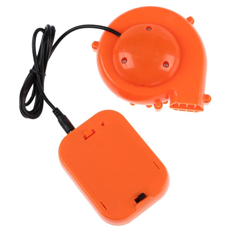 Ventilador Mini para disfraz inflable de cabeza de mascota 6V alimentado por 4xAA batería seca naranja