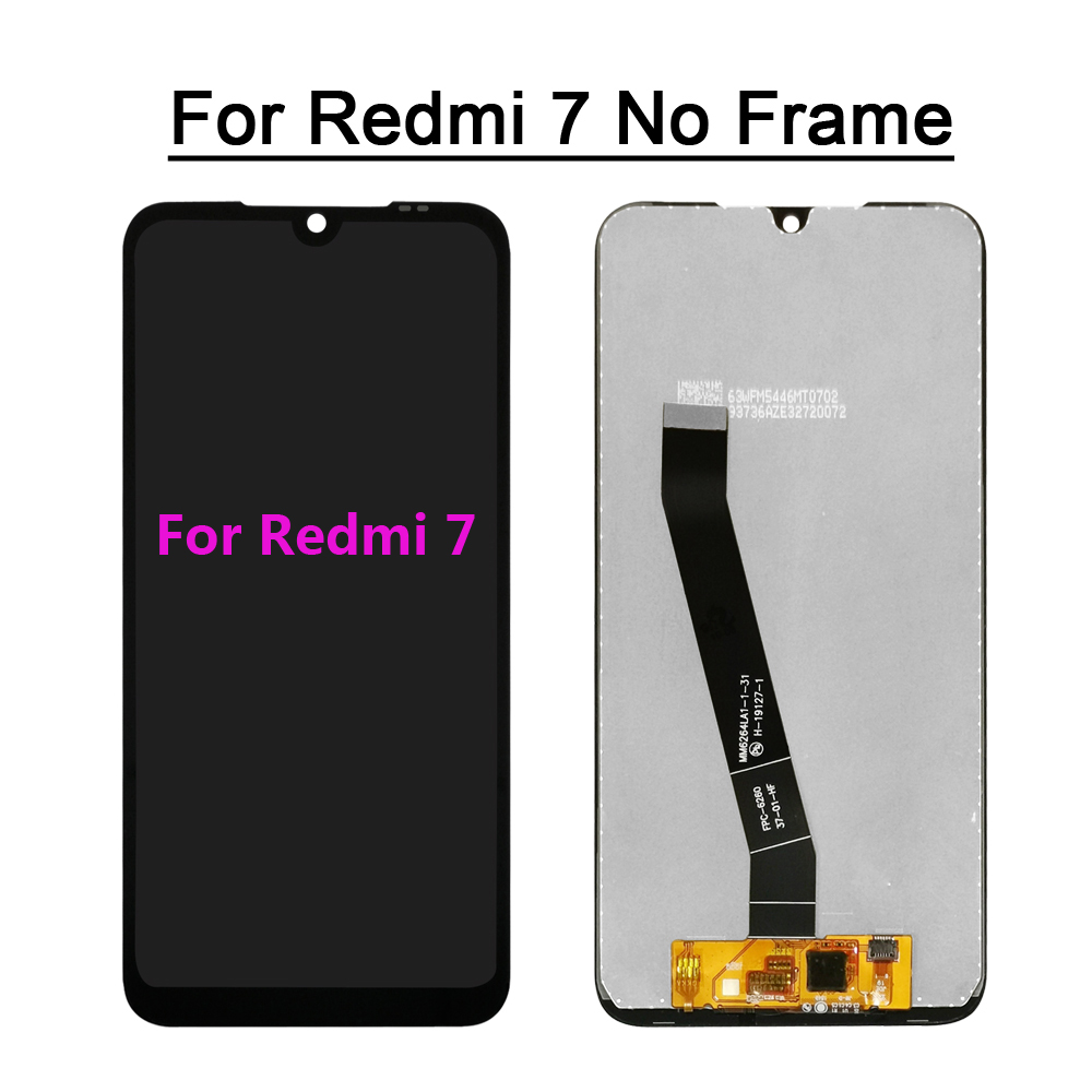 For Xiaomi Redmi 7 Redmi 7A Redmi 8 Redmi 8A LCD Display With Touch Screen Digitizer Sensor With Frame With Kits: black