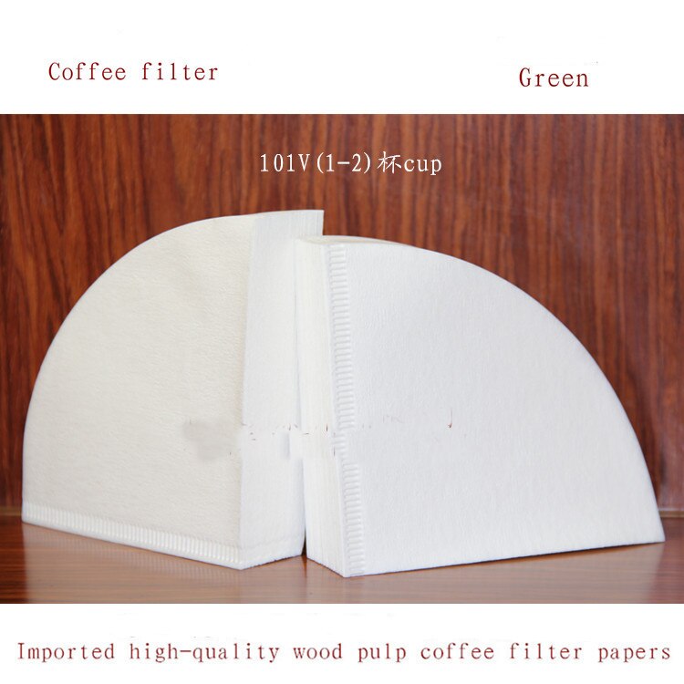 wood pulp coffee filter paper/drip coffee maker paper filterhand drip brewer paper coffee filter 100pcs
