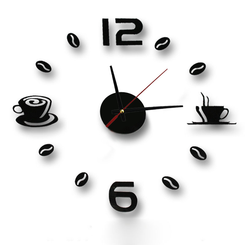 Klok Horloge Wandklokken Horloge 3d Diy Acryl Spiegel Stickers Home Decoratie Woonkamer Quartz Naald Reloj De pared: A