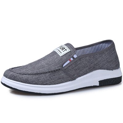 Cresfimix Chaussures Hommes masculine grande taille confort sans lacet toile Chaussures Hommes décontracté gris printemps & eté mocassins B5717: a / 9