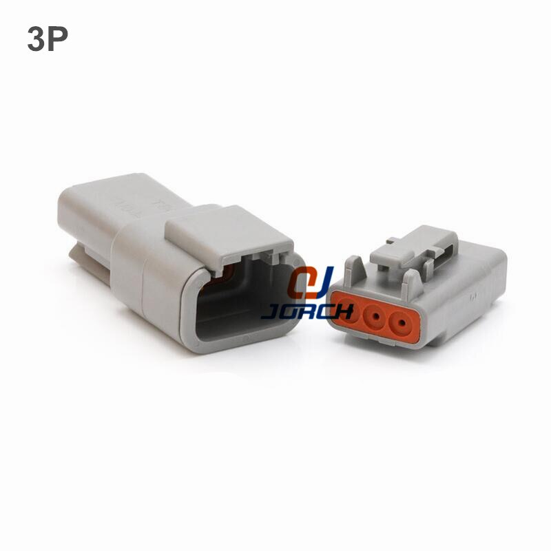 1 set Deutsch DTM06/DTM04 2/3/4/6/8P Motor Versnellingsbak waterdichte elektrische connector voor auto bus motor truck: 3Pin