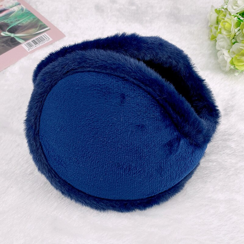 Winter Thicken Fleece Earmuffs Ear Warmers Men Women Soft Plush Ear Muffs Outdoor Windproof Wear Earmuffs for Sports Daily Wear: blue Thick
