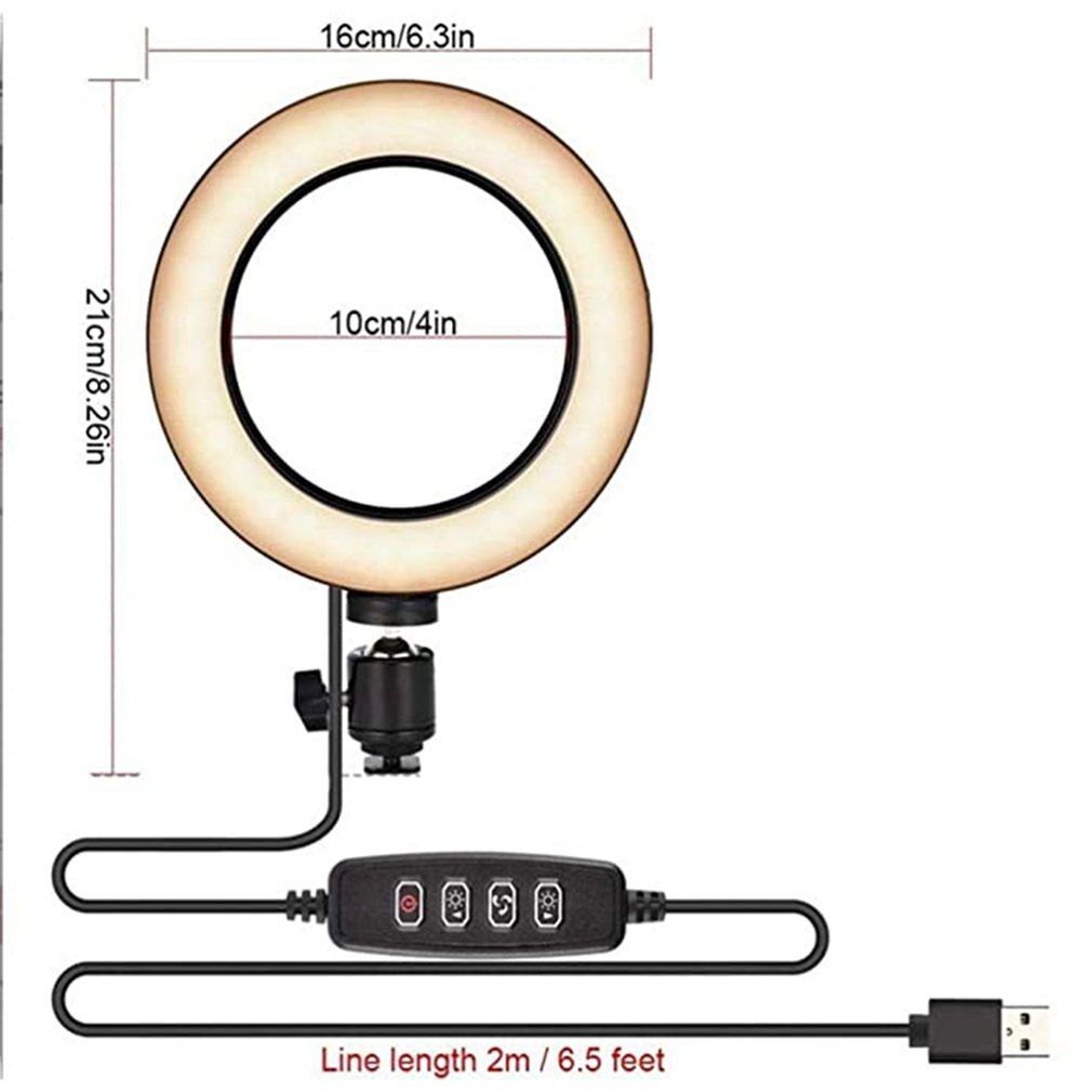 8 inch led dimbare ringlamp met statief, draadloze afstandsbediening voor mobiele telefoon, dimbare live beautylamp