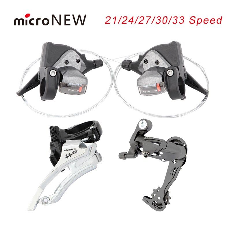 MicroNEW-desviador delantero para bicicleta de montaña, 3 velocidades, 21/24/27S, 30 velocidades, 33 velocidades