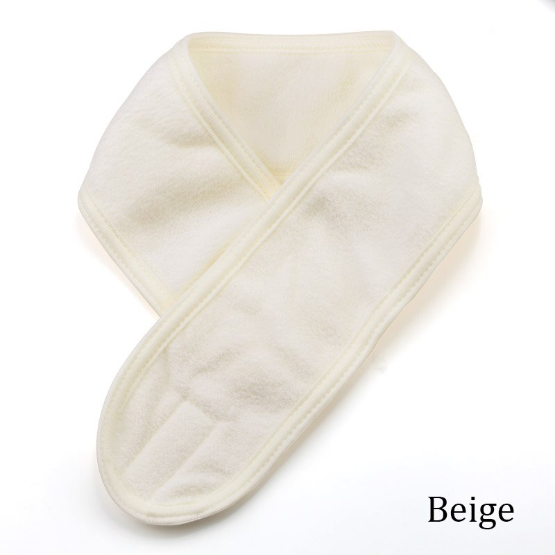 Ögonfransförlängning spa ansikts pannband smink wrap huvud frotté pannband stretch handduk med magic paste makeup hårband: Beige