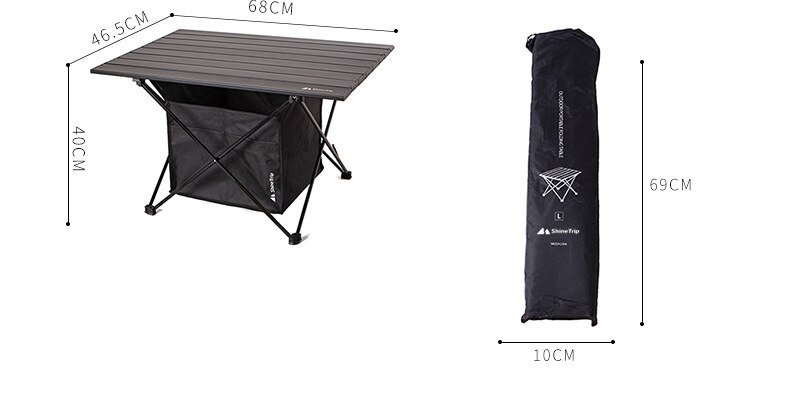 Outdoor camping folding table clothes storage bag portable barbecue stall table waterproof tableware self-driving backyard use: L