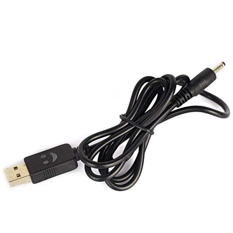 1m 3ft USB Kabel Output 4.2V Ingang 12V 24V 2.5mm USB Charger Cord Koplamp Zaklamp oplaadkabel Lijn Glimlach Gezicht