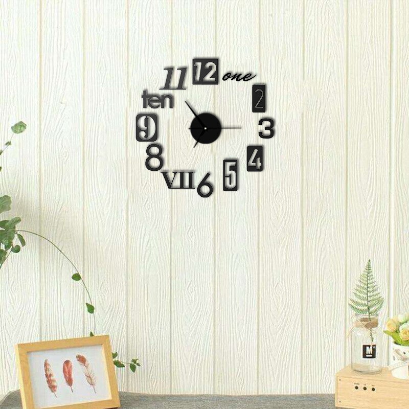 Acrylic Living Room Simple DIY Wall Clock Classic Home Art Wall Clock Decoration Wall Clock