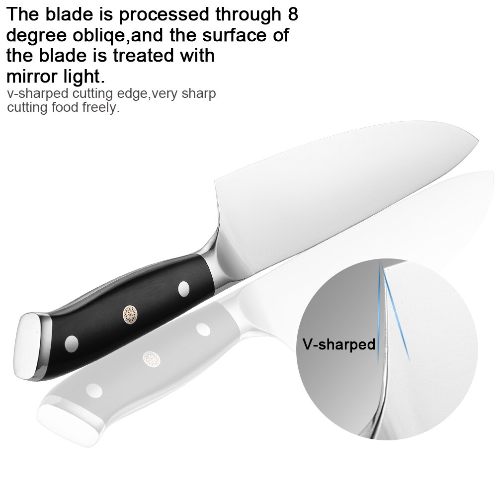 Xituo premium kjøkkenkniv sett høyytelses skarpt blad tysk stål kokkekniv verktøy santoku kniv hjemmelaget matlagingsverktøy