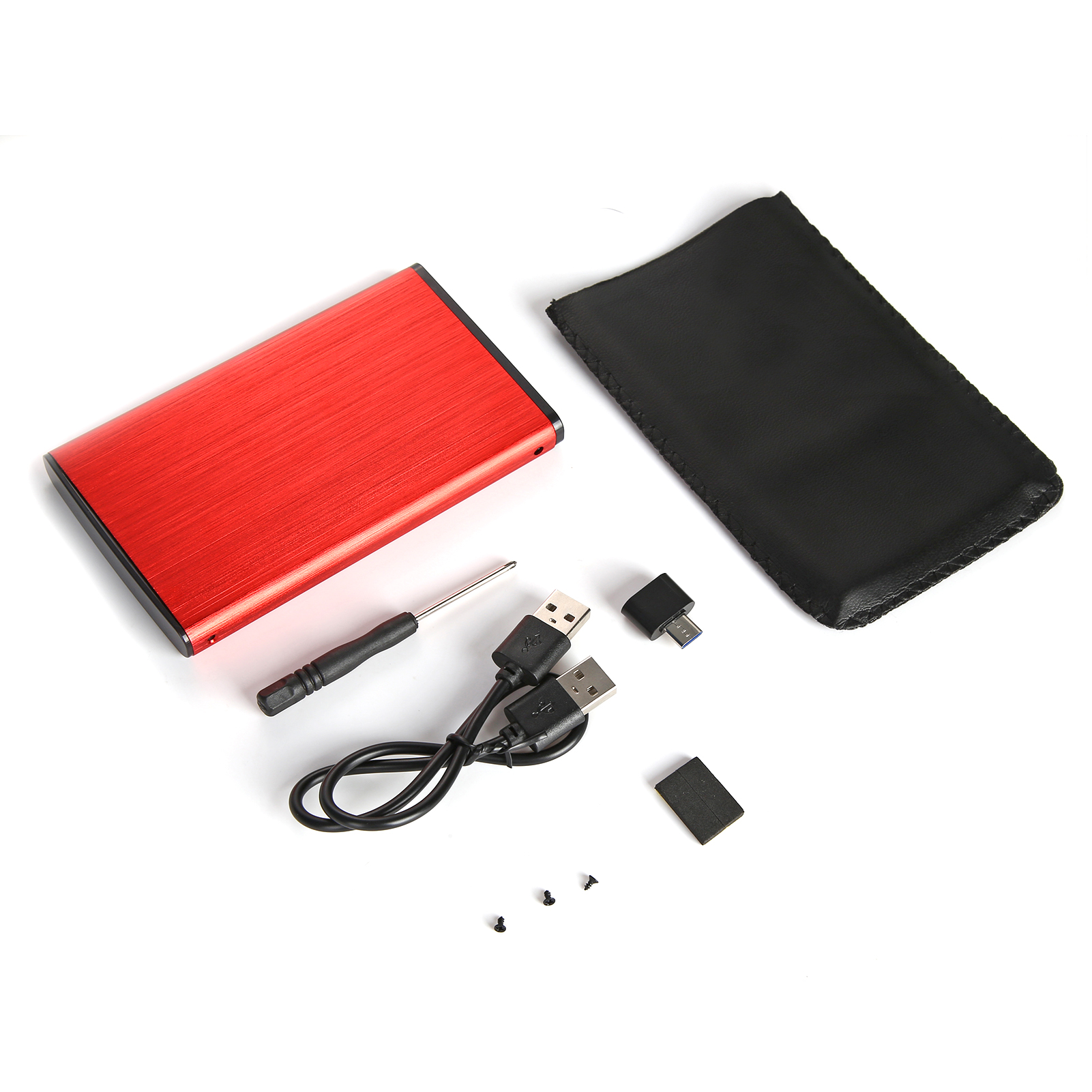 2.5 inch 5Gbps USB 3.0 SATA External Hard Drive Enclosure with Type-c Adapter 2.5inch USB 3 HDD Case