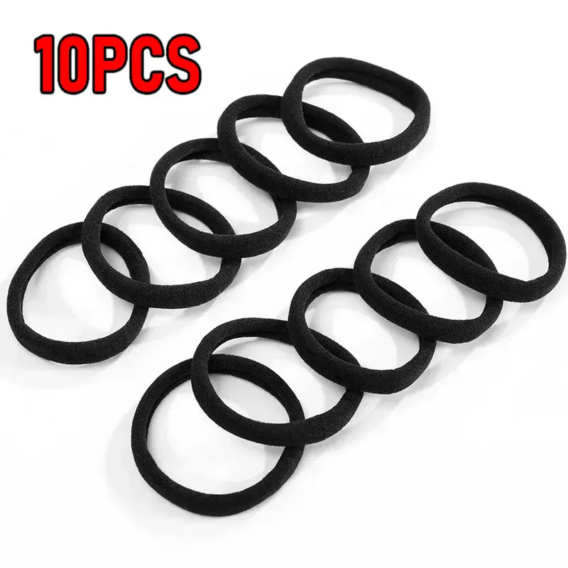 Conjunto de bandas para el cabello básicas para mujeres y niñas, diadema elástica de colores sólidos simples, lazos para el cabello, accesorios para el cabello, soporte para cola de caballo: YELLOW