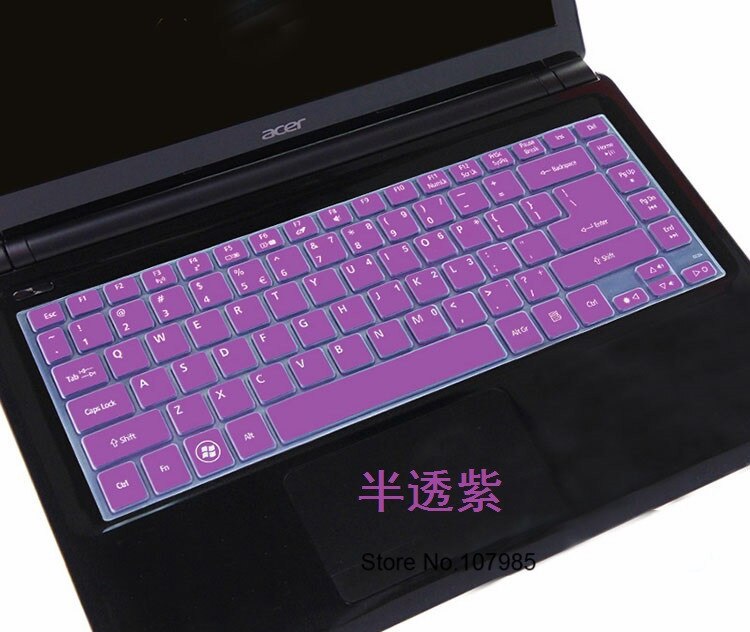 14 cal klawiatura pokrywa Protector dla Acer Aspire ES1-411 ES1-431 TMP245 E5-472G 4755G E5-471 421 E1-472 ES1 411 V5-471: Purple