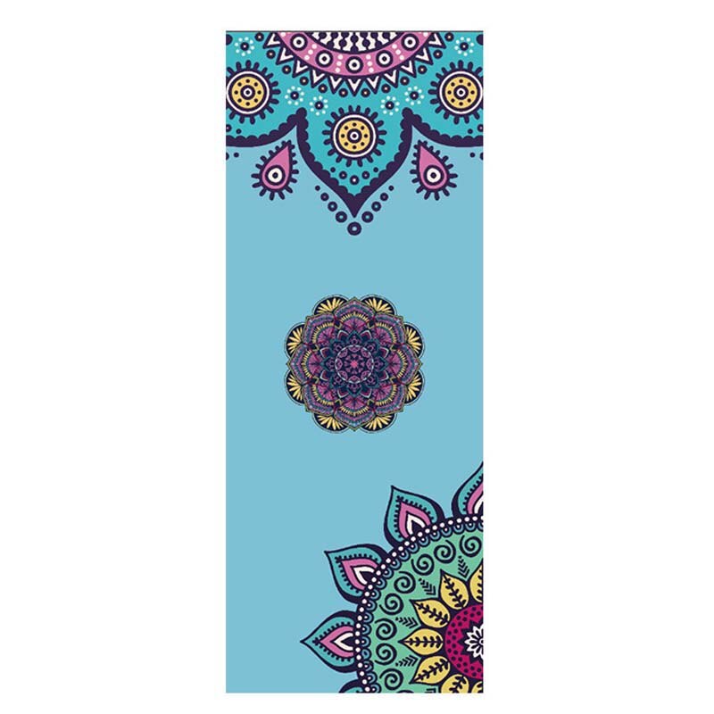 Toalla de Yoga antideslizante para viajes, manta plegable para ejercicio físico, Pilates, esterilla de Yoga impresa de secado rápido, cubierta de 185x68cm
