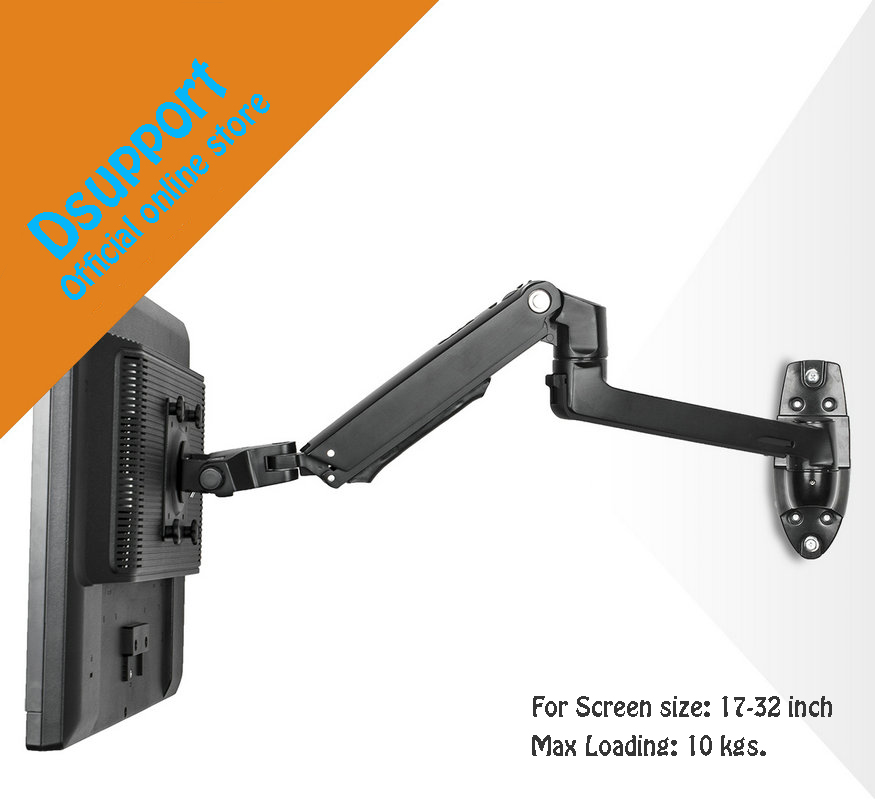 Wall Mount Aluminum Alloy Mechanical Spring Arm Monitor Holder Full Motion LCD LED Monitor Mount Arm Monitor Support