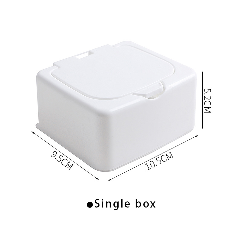 Pojemnik na mokre chusteczki Dozownik na mokre chusteczki Przenośny pojemnik na waciki robić samochodu Domowe biuro Organizer na biurko: BIAŁY