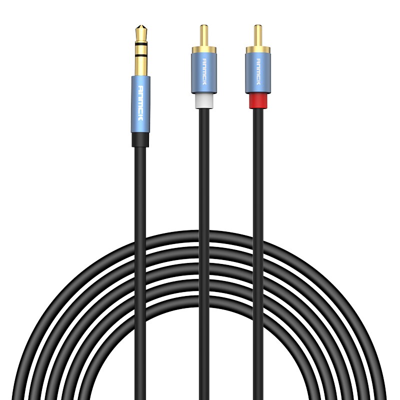 Anmck Audio RCA Cable Jack 3.5mm to 2 RCA Wire AUX Cables Adapter For Computer Amplifiers TV Box Speaker Cord 8m 10m 15m 20m: 20 m