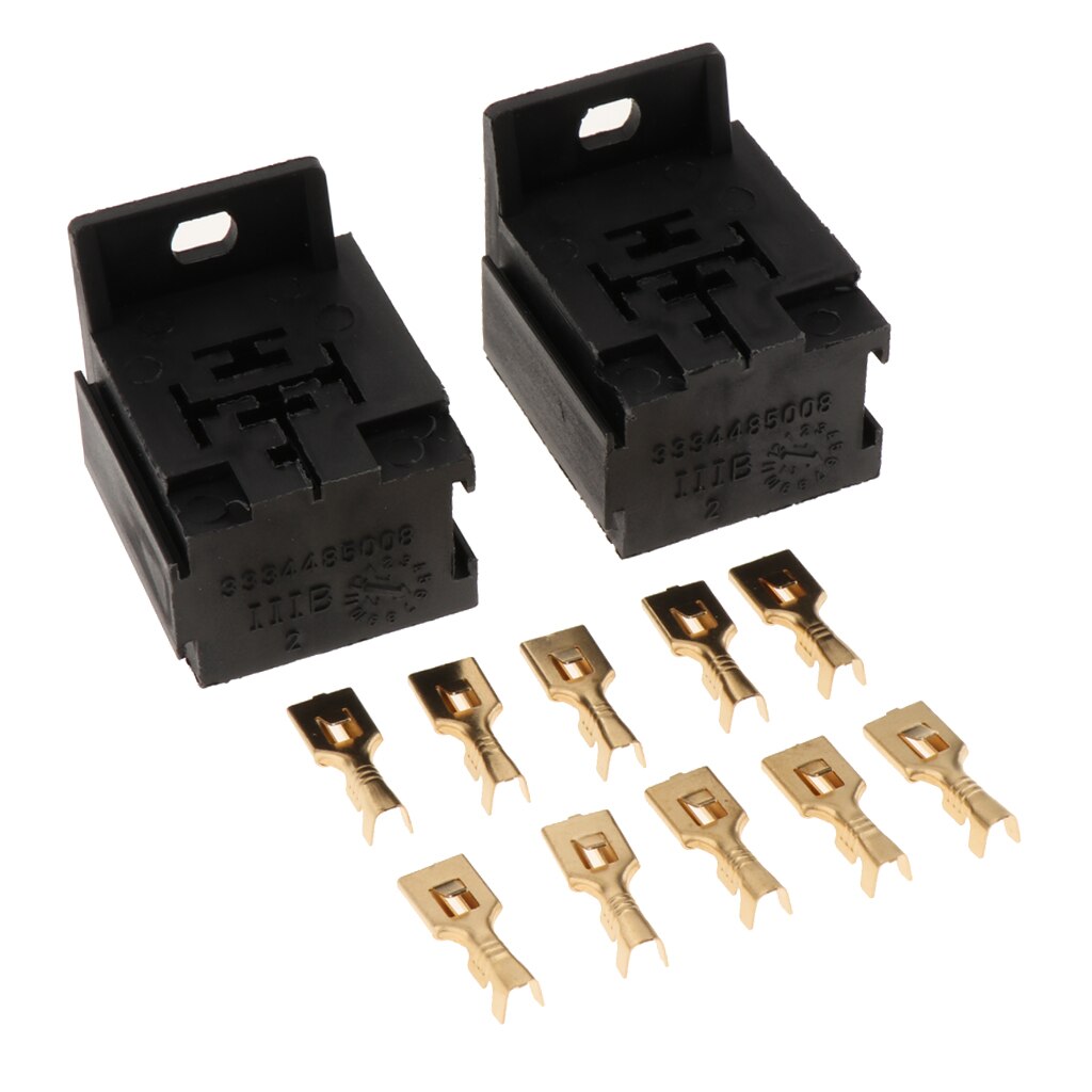 2 x Premium Relay Base Holder and Mount Kit for 5 Pin Relays
