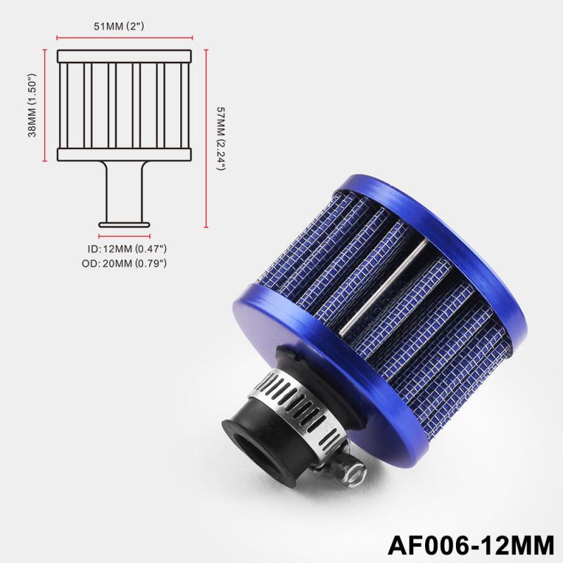 Car Motorcycle Air Filters OIL Cold Air Intake Crank Case Turbo Vent Breather Filter Universal Interface Motorcycle Air Filter