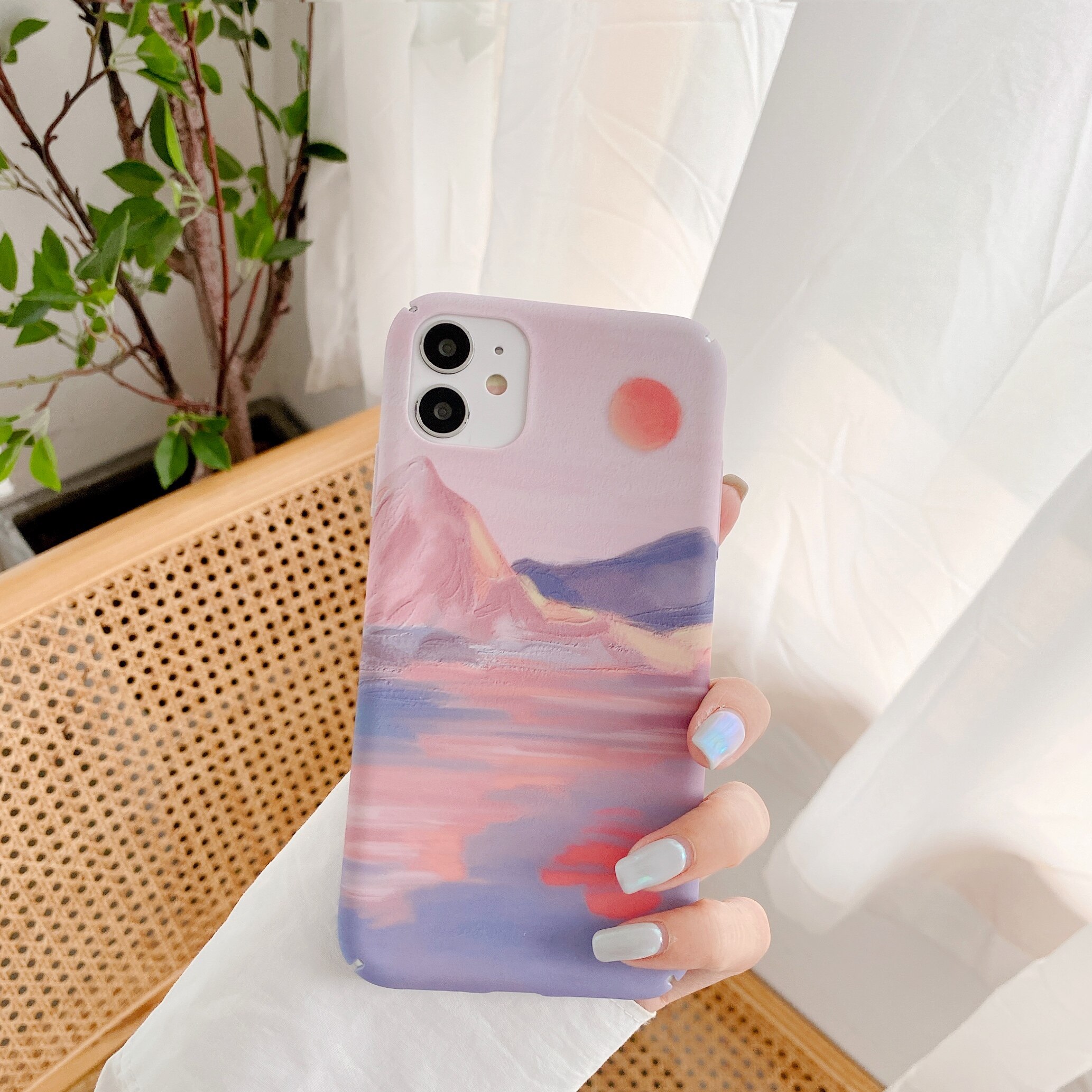 Art Oil Painting Sunset Phone Case For Xiaomi 6 8 9 10 cc9 5x 6x Hard Plastic Back Cover Cases For Redmi 4 5 6 8 note 5 7 8 pro: For Mi 8