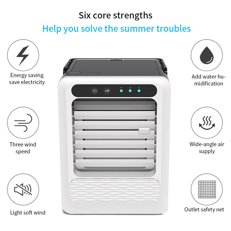 Draagbare Mini Ventilator Usb Luchtbevochtiger Airconditioner Desktop Slaapkamer Home Office Koeler