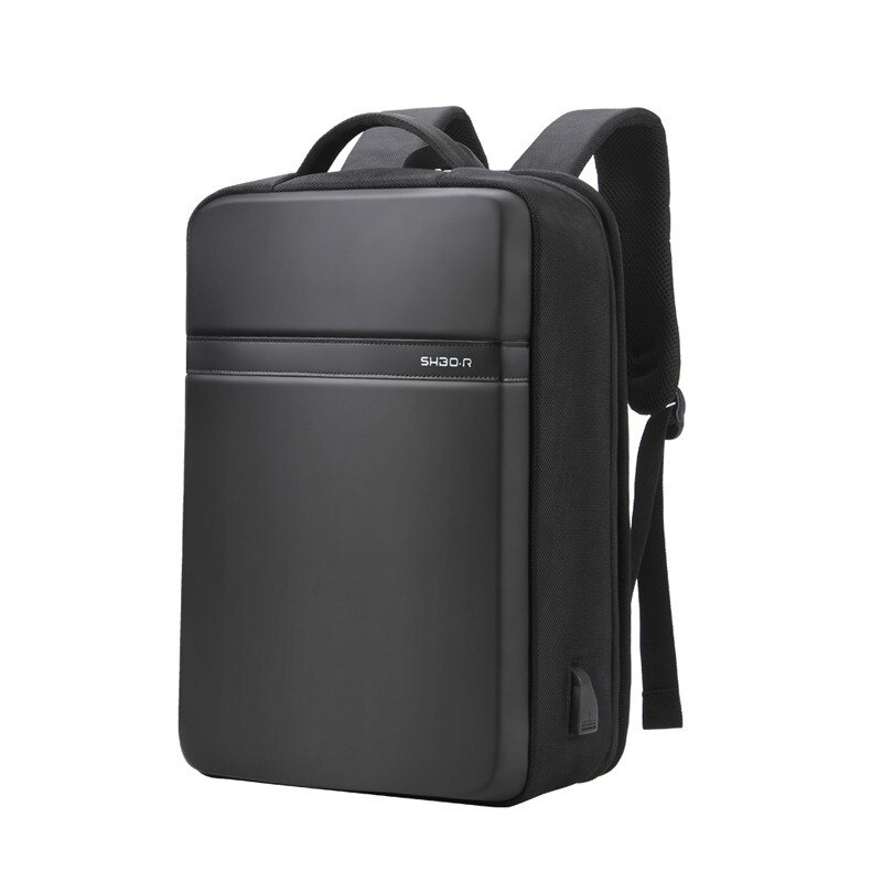 waterproof hard shell computer bag trendy large capacity backpack USB external travel bag