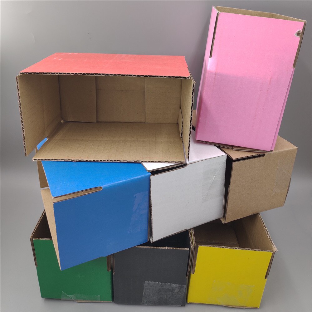 13*8*9cm 50 stücke bunte verrotten rosa schwarz grün gelb kleine Karton Verpackung Kasten, wellpappe Kasten