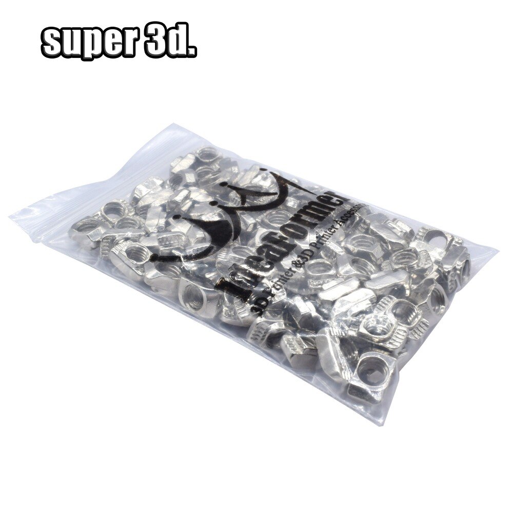 100 st 50 st  m3 m4 m5 t- mutter hammarmutter aluminium nickelpläterad kolstål kopplingsprofil kolstål koppling