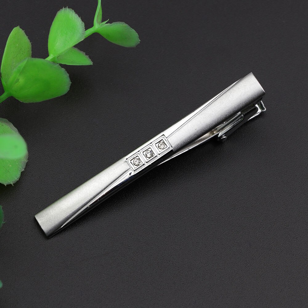 Stropdas Clip Voor Mannen Nicktie Accessoires Mode Stijl Metalen Tone Carving Eenvoudige Bar Business Sluiting Praktische Pin: 3