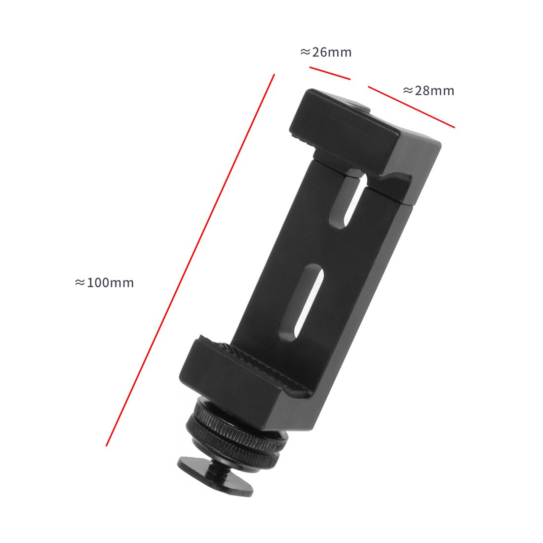 Aluminum Mobile Phone Clamp Holder Clip with 1/4 Tripod Mount Screw to Shoe Adapter for DSLR SLR Vlog Fill Video Photography: Upgrade set