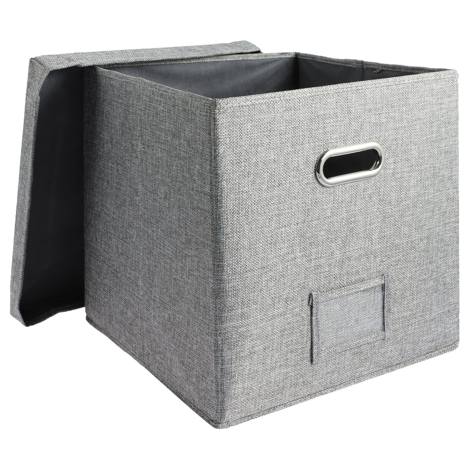 Contenedor de almacenamiento de discos de vinilo plegable, caja organizadora de almacenamiento de álbumes apilable con tapa, capacidad para 50 álbumes, registro práctico para armario: Azul cielo