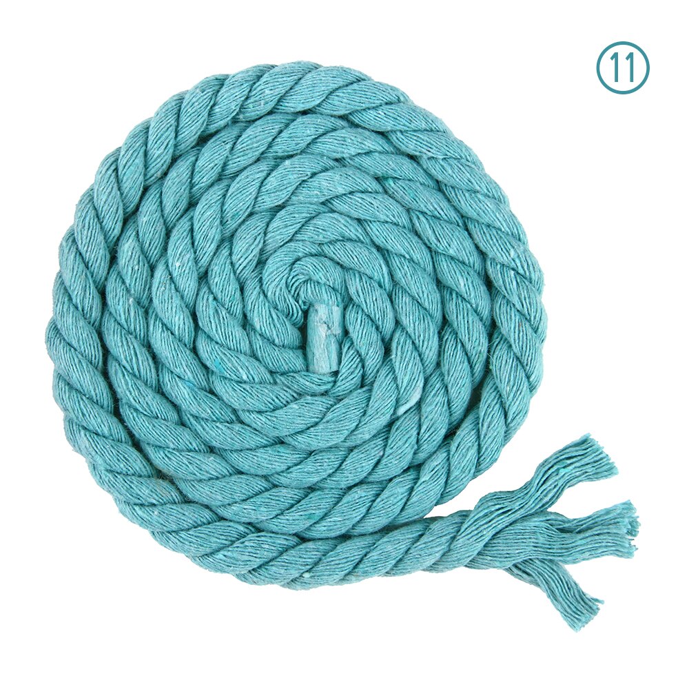 8mm Baumwolle Seil 10 Meter 3 Aktien Twisted-Cords Für Home Textil Handwerk Dekoration Tasche Kordelzug Gürtel DIY Lanyard gewinde Schnur: 11 light blue