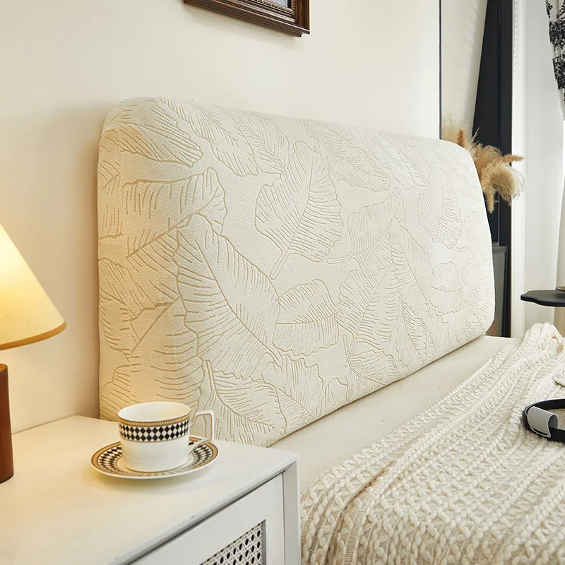 Copritesta letto elastico tutto-compreso Copritesta jacquard tinta unita Copritesta letto leggero di lusso con retrò lungo Copritesta protettiva per la casa: 220*65 CENTIMETRI / giallo