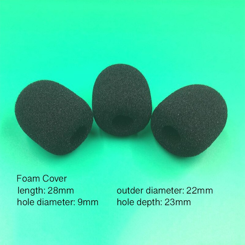10Pcs Meerdere Types Kraag Clip Microfoons Foam Cover Winddicht Megafoon Microfoon Spons Kraag Clip Microfoon Covers