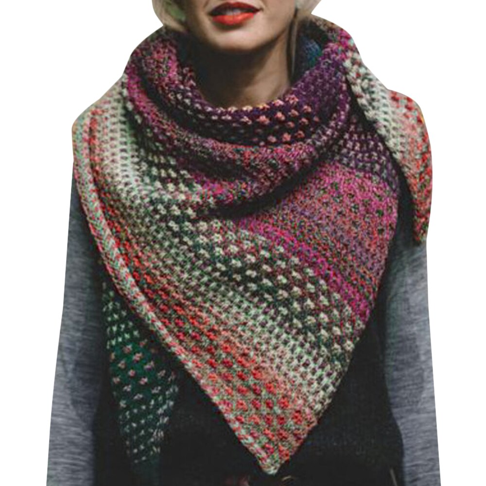 Winter Scarf Women Printed Scarf Female Warm Wrap Ski Sportswear Triangle Scarf Women Scarves