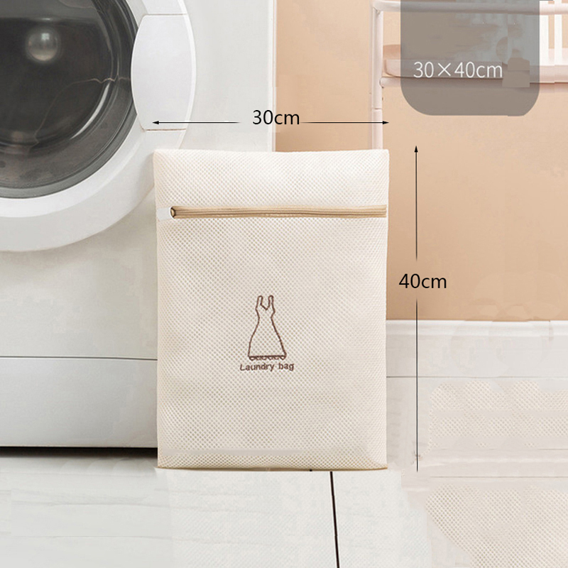 Mooie Beige Waszak Exqusite Geborduurd Patroon Voor Ingedeeld Wassen Fijne Mesh Wassen Tassen In Machine: A Small