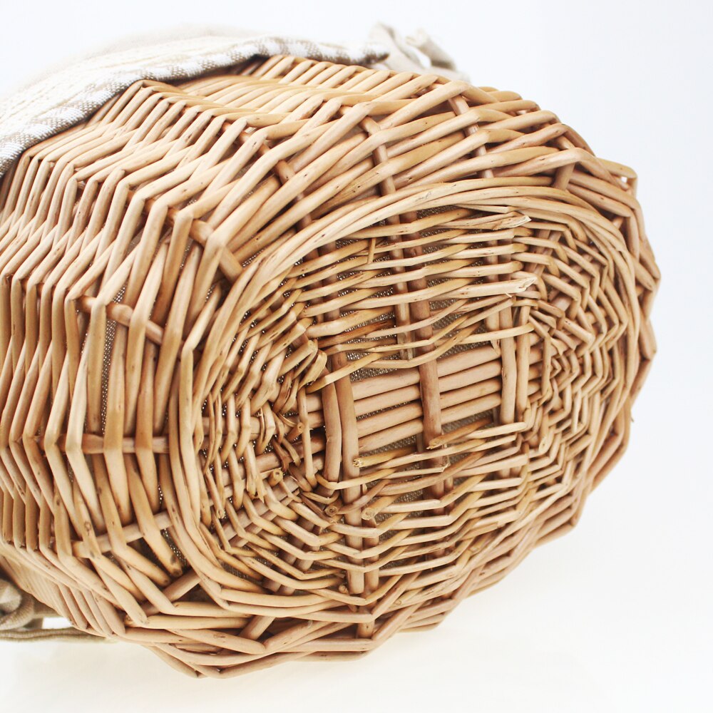 2PCS hand-made wicker storage basket set flower storage vase home collection organize basket