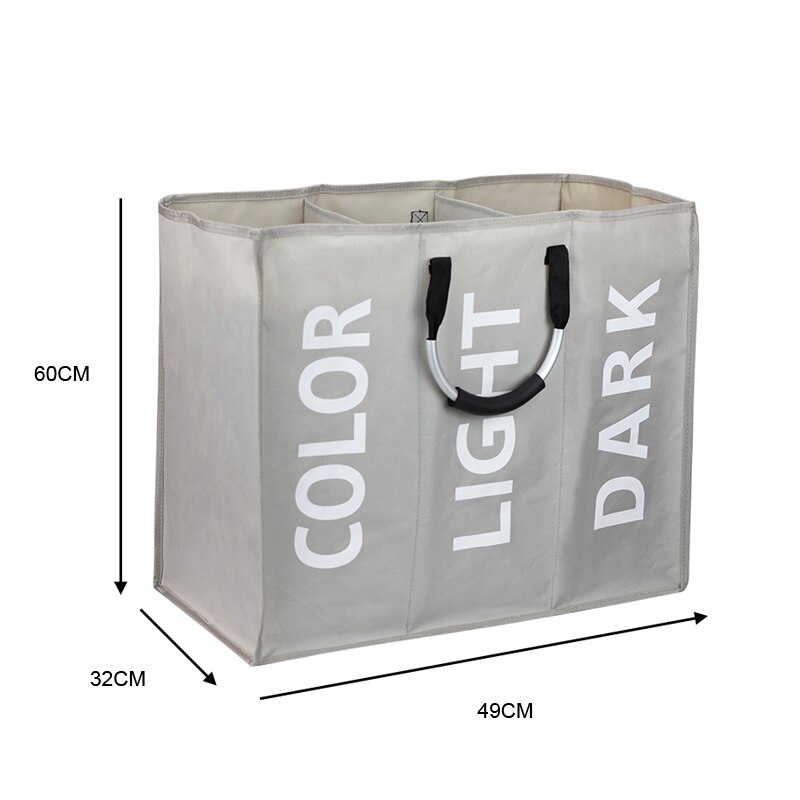 3 unids/lote 3 secciones alfabéticas baño portátil cesta de lavandería organizar cestas de lavandería para ropa de juguete