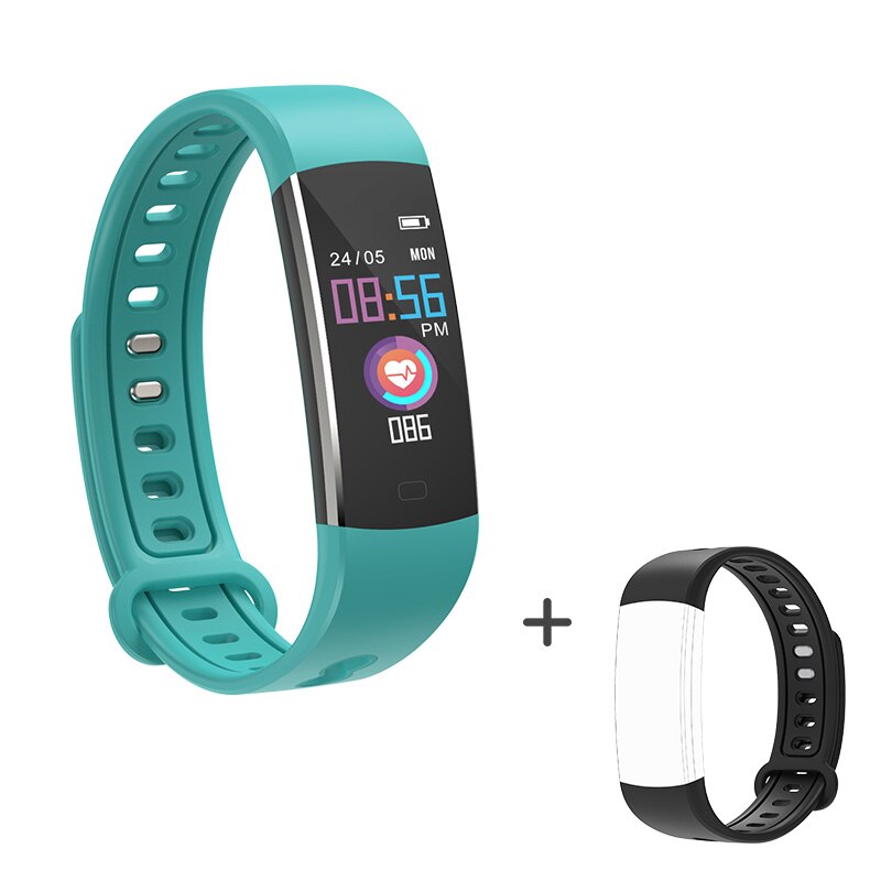 BingoFit Bambini Bracciali E Braccialetti Smart Con WeChat di Autenticazione Fitbits Con misuratore di Pressione sanguigna Orologi Sportivi Per Il Fitness Tracker Intelligente Fasce: 803 Green-Black