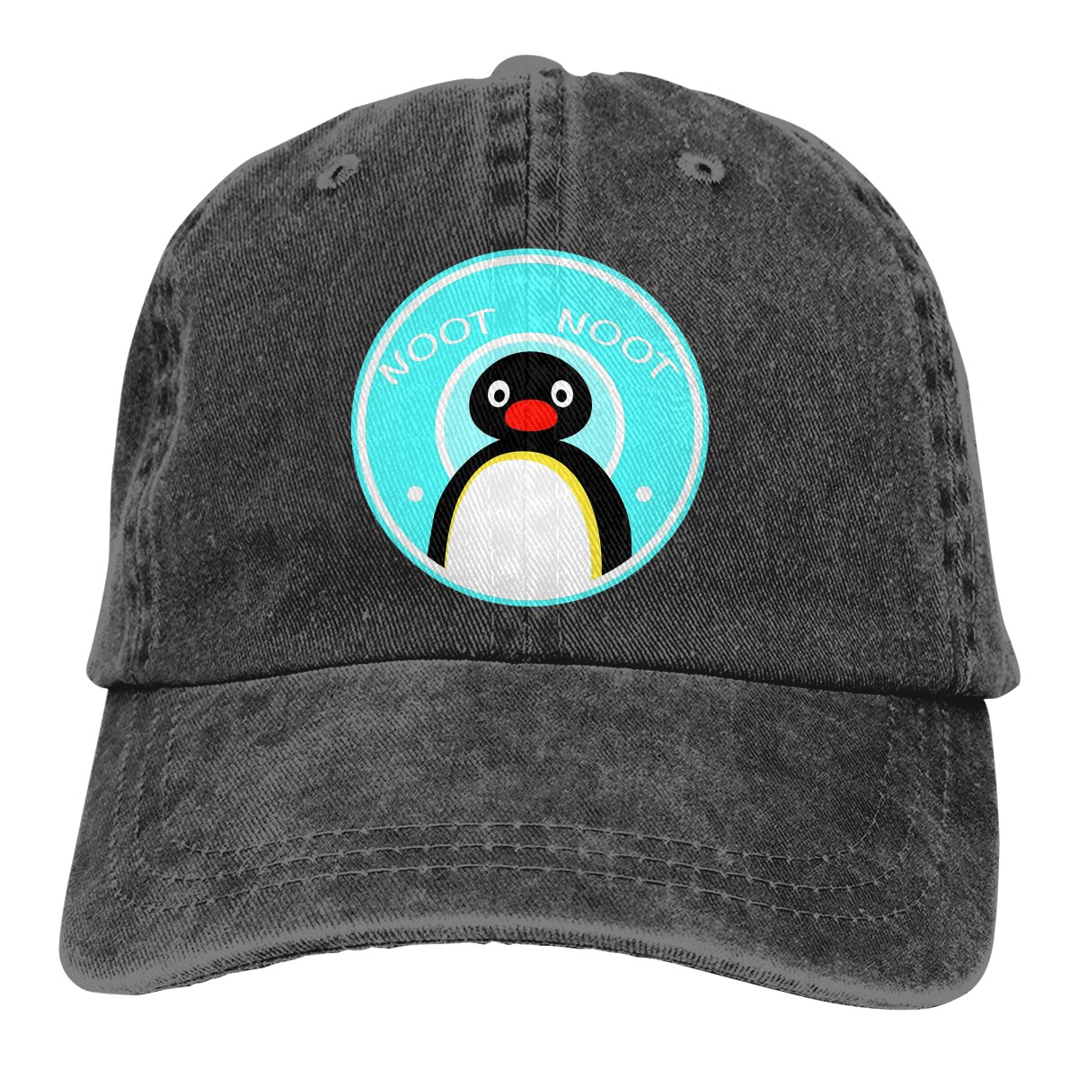 Pinguïn Baseball Cap Mannen Noot Noot Grappige Pinguïn Humor Kawaii Caps Kleuren Vrouwen Zomer Snapback Caps: Black