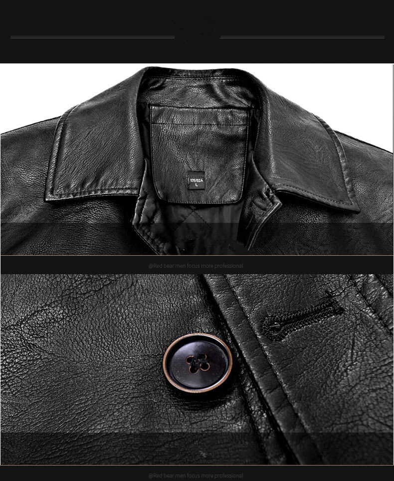 Plus size 4xl skinnjacka herr vinter affärs mjuka skinnjackor herr fritidsjackor man tjocka parkas casaco masculino