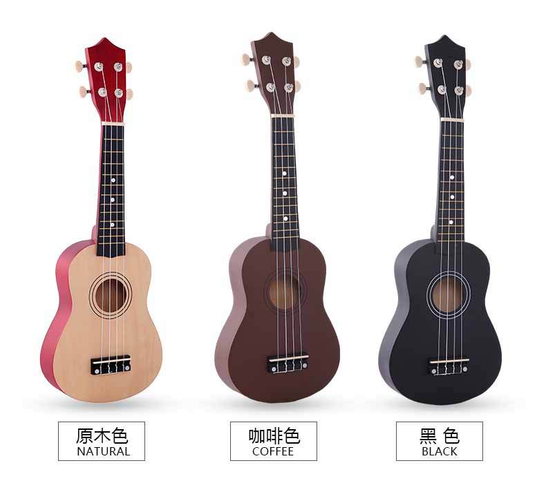 21 Inch Ukelele Sopraan Basswood Akoestische Nylon 4 Strings Ukulele Kleurrijke Mini Gitaar Voor Kinderen Met Snaren En Picks