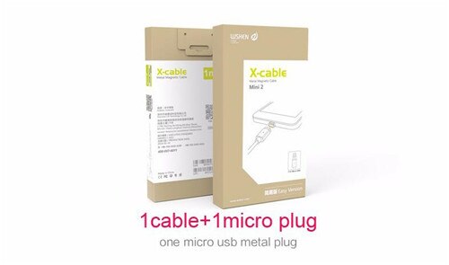 Originele wsken x-cable mini 2- serie metalen magnetische kabel data opladen android micro usb-kabel: Mini 2 micro-versie