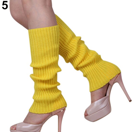 Frauen Bein Wärmer Solide Süssigkeit Farbe betroffen Winter Beinlinge verlieren Stil Stiefel Socken: Gelb