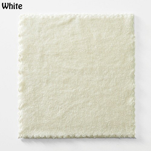 1pc 4 kleuren dikke zachte gezichtswashanddoek comfortabele draagbare kinderbadkamer reishanddoek 30*30cm badkamerbenodigdheden: Wit