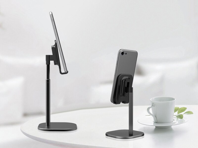 Verstelbare Mobiele Telefoon Desk Stand Houder Aluminium Desktop Draagbare Universele Tafel Houder Voor Iphone Ipad Huawei