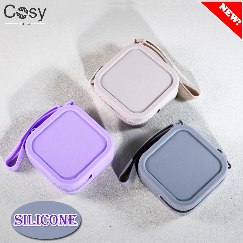 2025 klasyczny silikonowy portfel z organizerem wodoodporna portmonetka zamek błyskawiczny torba na słuchawki etui podróżne studenci
