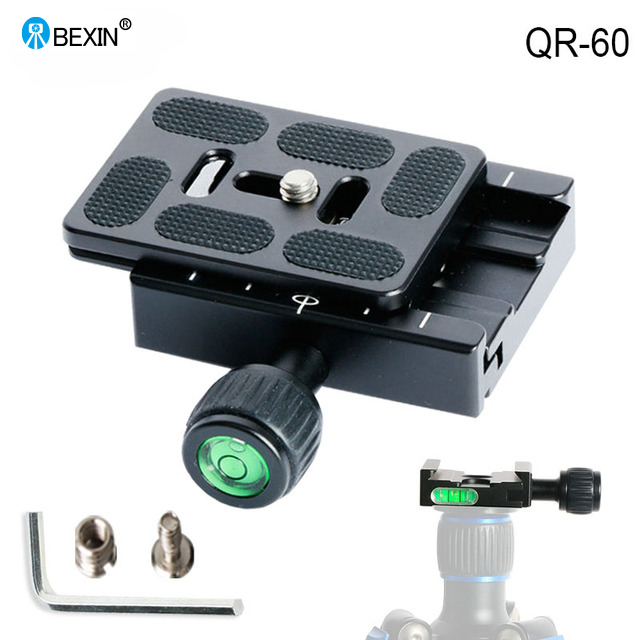BEXIN-abrazadera para cámara serie, Base adaptadora de montaje con cabezal de bola para trípode, abrazadera de placa de Clip de liberación rápida para cabezal de bola de cámara Arca Swiss Dslr: Azul marino